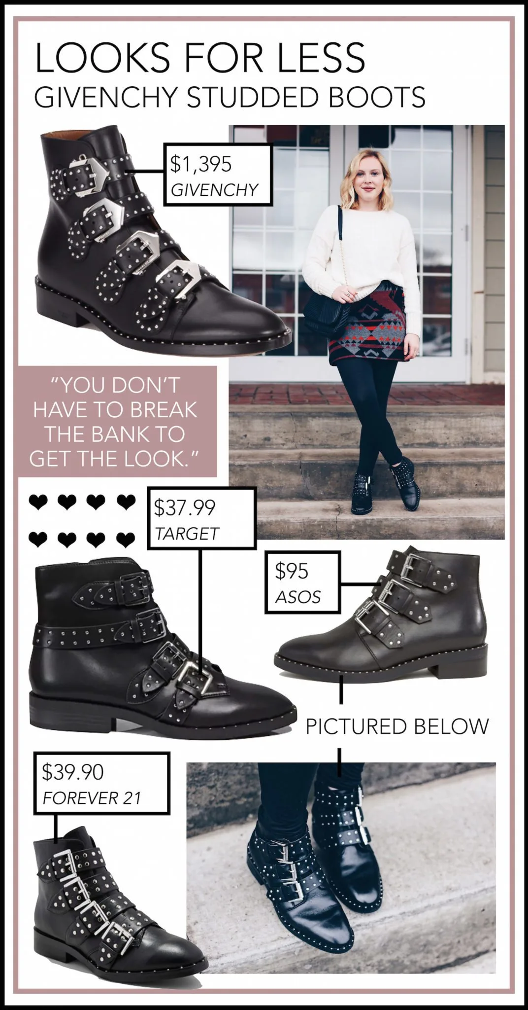 Givenchy Studded Boots Dupe