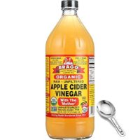 Bragg Organic Apple Cider Vinegar 32 Fl Oz - With The Mother - Usda Certified Organic - Raw - All Natural, Con cuchara medidora