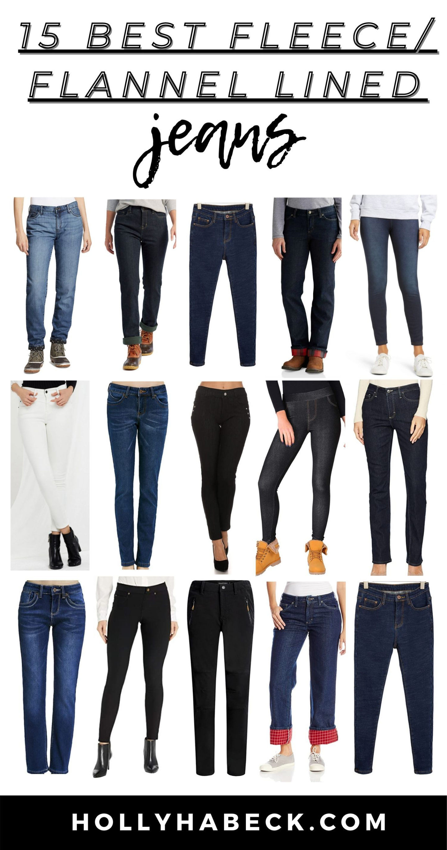 Flannel Lined Jeans — 15 Best Pairs to Keep You Warm - Holly Habeck