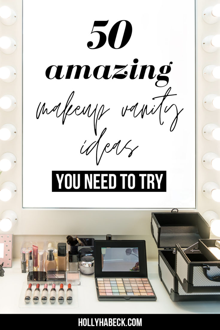 50 Amazing Makeup Vanity Ideas You Need To Try In 2022 The Honeyed   Makeup Vanity Ideas 8 735x1103 