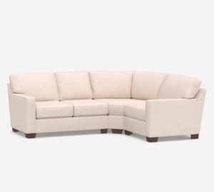 White Curved Sofa