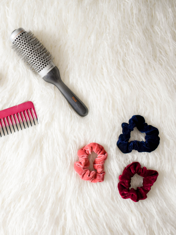Silk Scrunchies and Hair Brushes