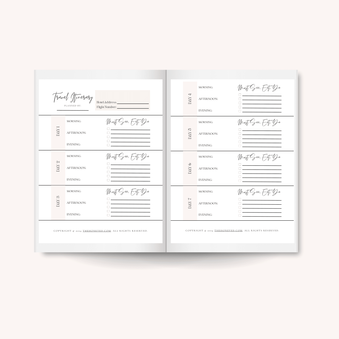 Free Travel Itinerary Planner