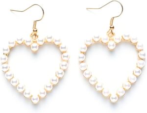 Pearl Heart Earrings