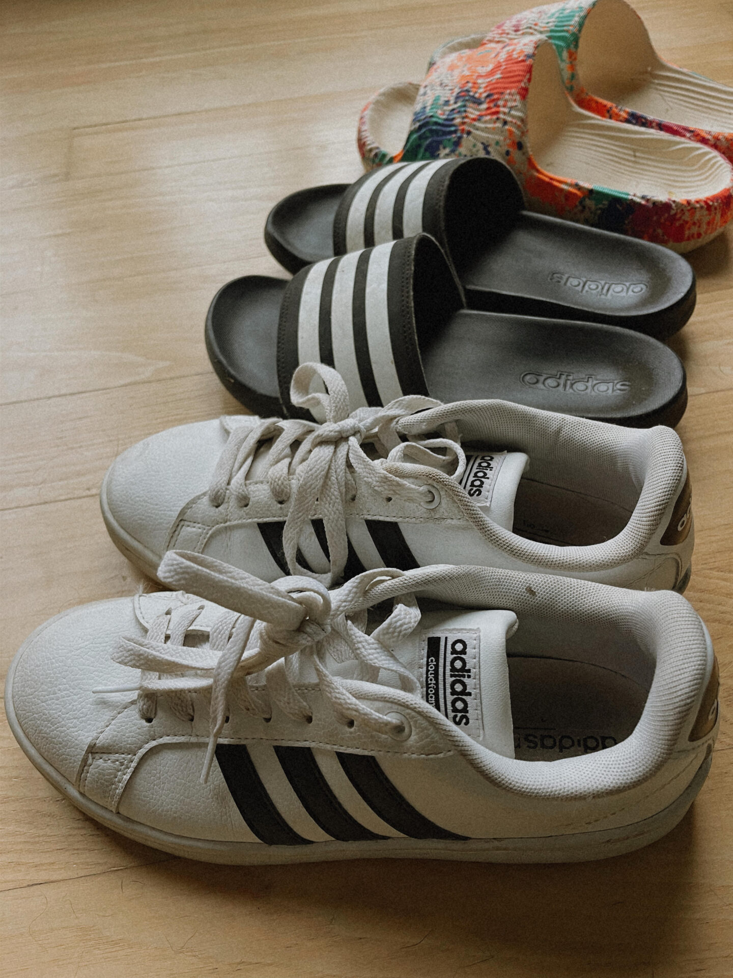 adidas sneakers and sandals